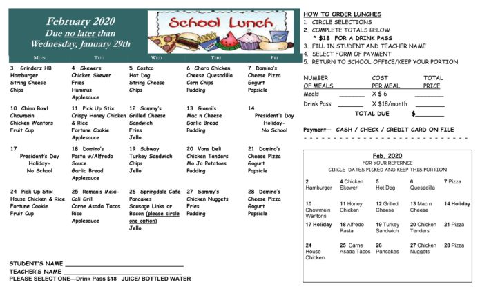 carden-conservatory-preschool-snack-menu-and-lunch-menu